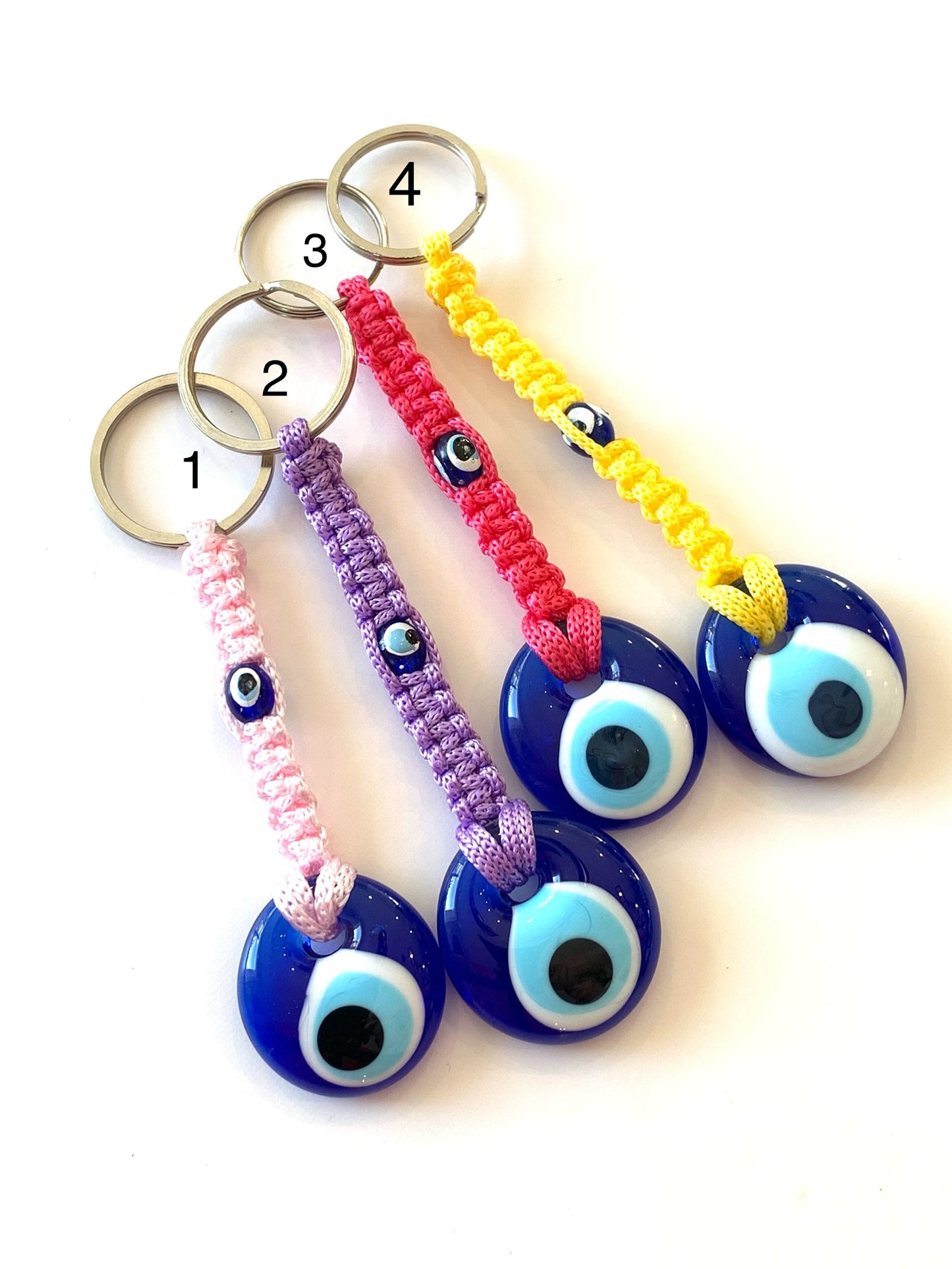 Glass Evil eye keychain