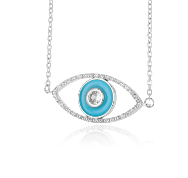 Stainless evil eye necklace