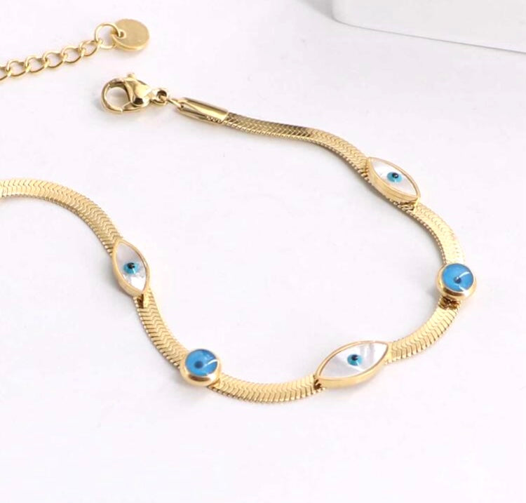 Snake chain eye bracelets
