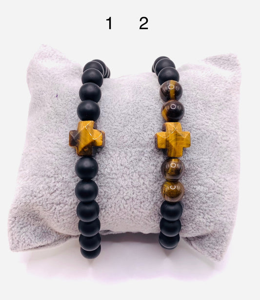 Tiger stone cross
