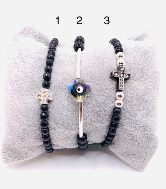 Black faceted